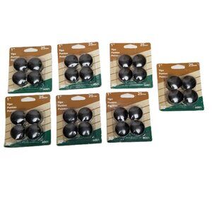 Chair Leg Tips 25mm 1 Inch Furniture Glides Black Plastic Lot 7 Packs